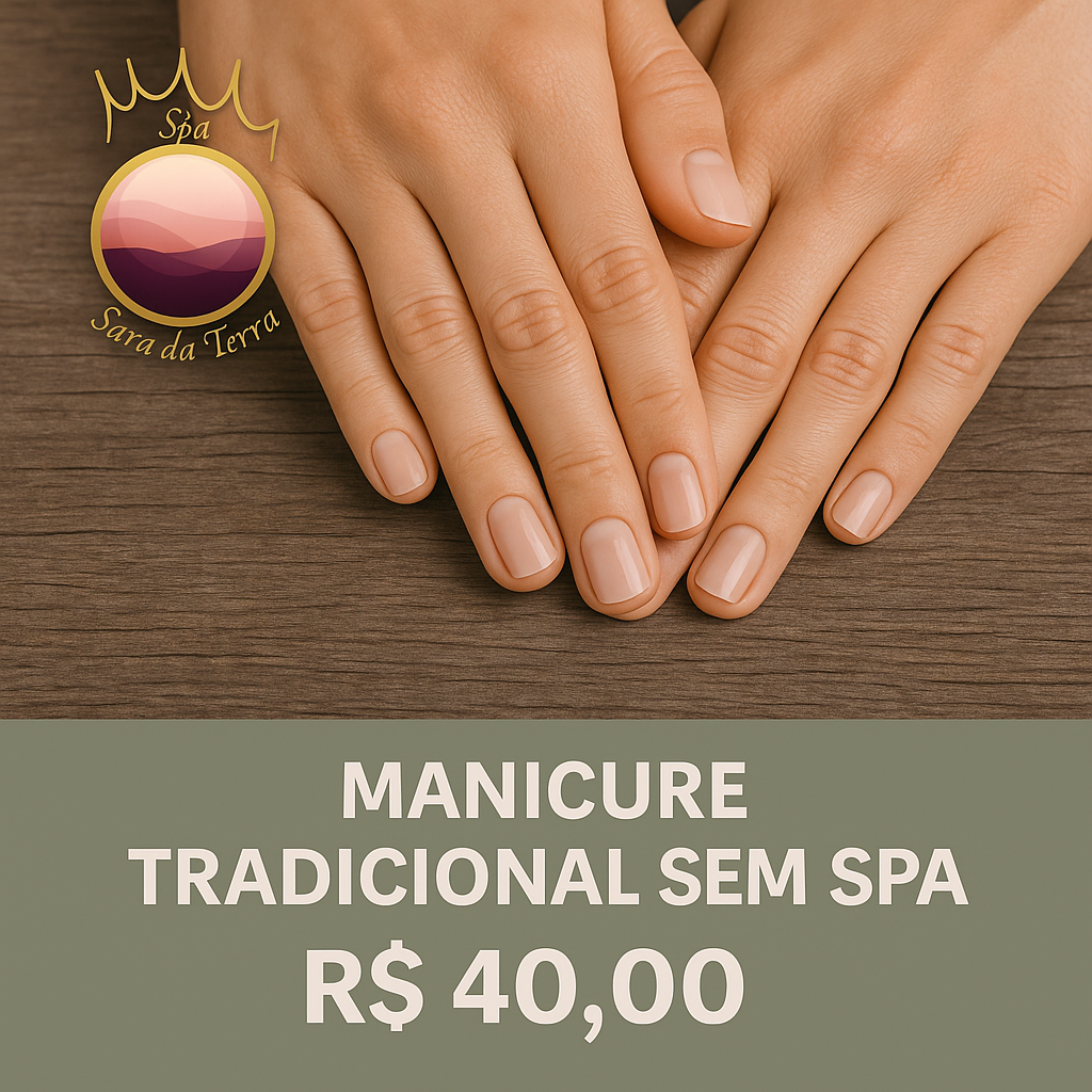 Manicure tradicional sem spa